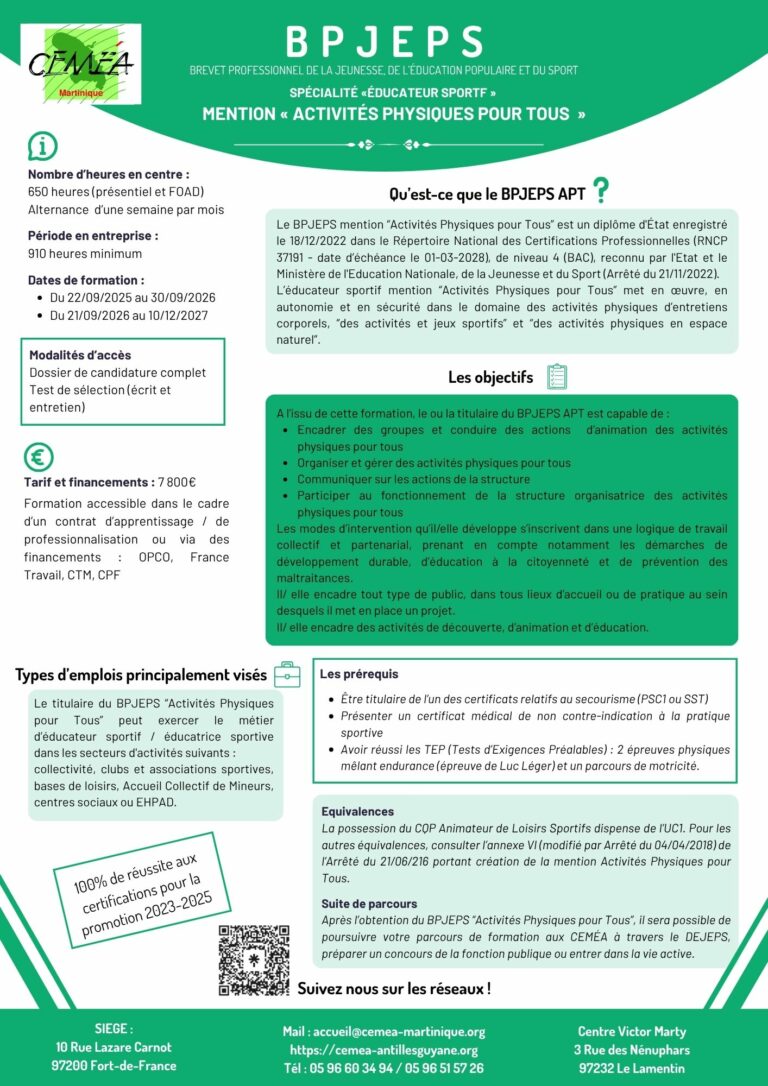 Fiche BPJEPS APT 29-07-25